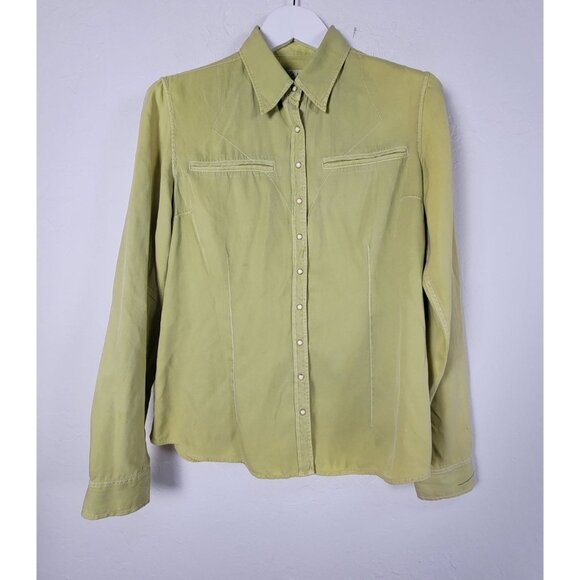 Olive Green Button Down Shirt - Picture 1 of 8